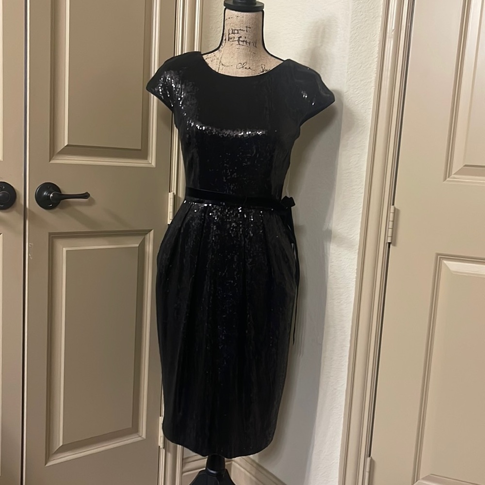 Black Sequined Dress